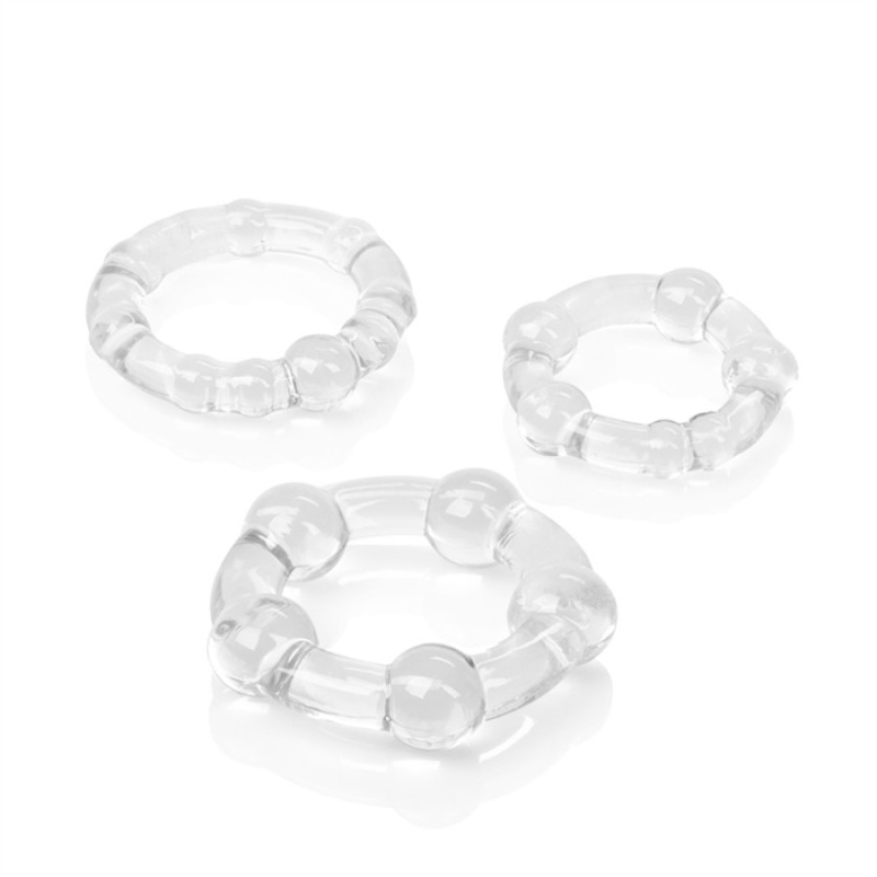 Island Rings 3 pack in Clear