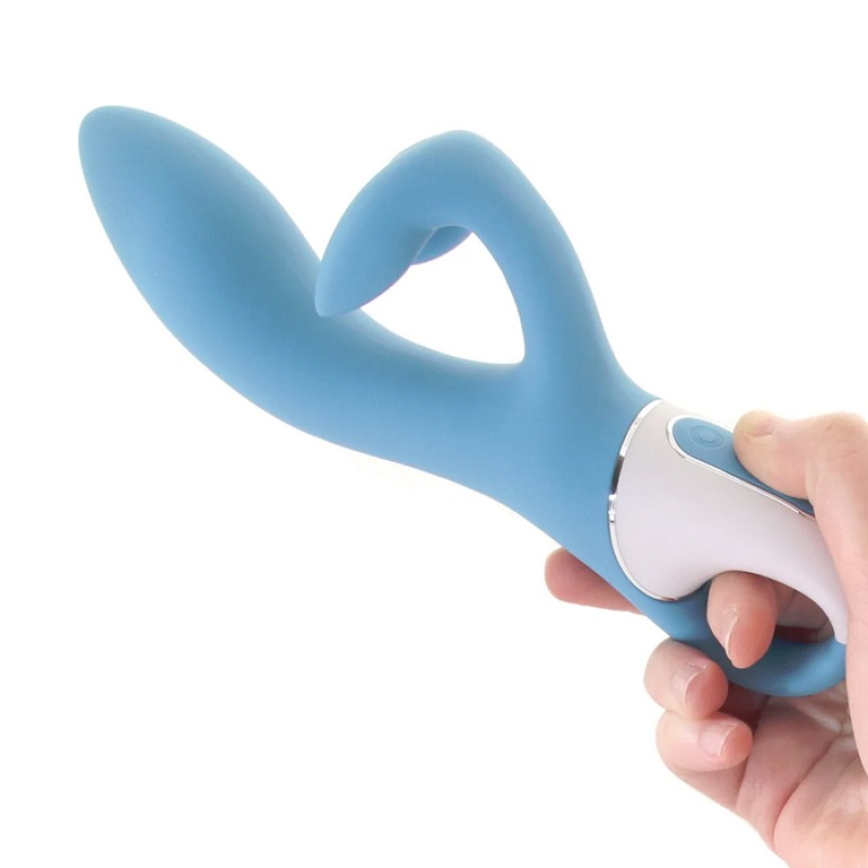 Satisfyer Embrace Me Rabbit Vibe in Turquoise