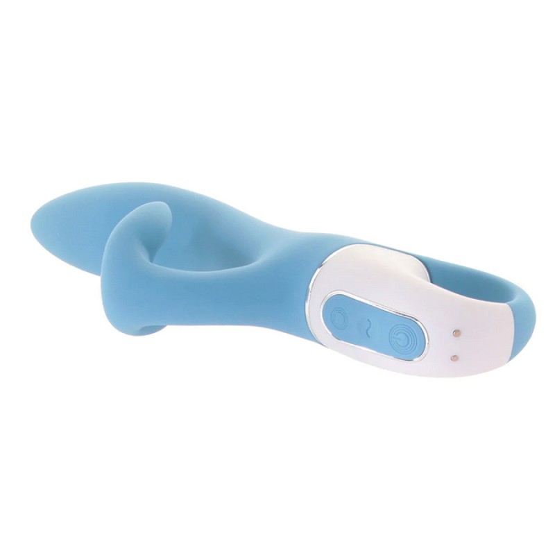 Satisfyer Embrace Me Rabbit Vibe in Turquoise