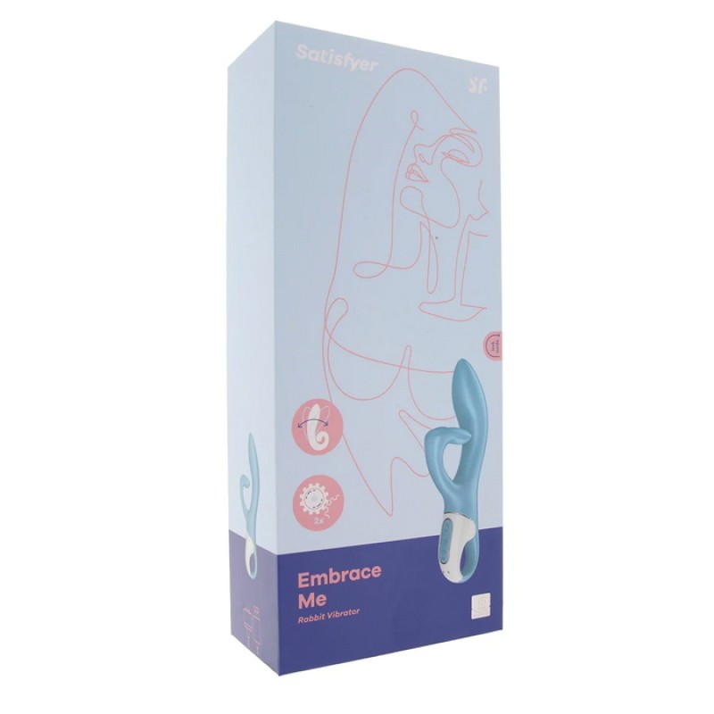 Satisfyer Embrace Me Rabbit Vibe in Turquoise