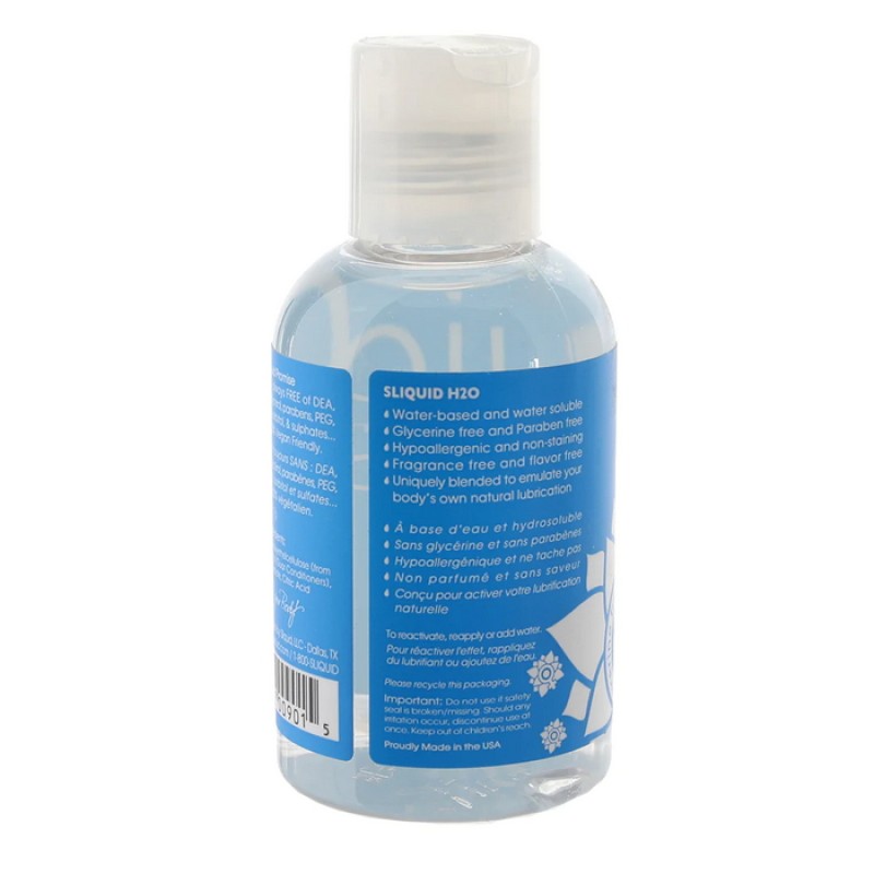 H2O Glycerine Free Natural Lube in 4.2oz/125ml