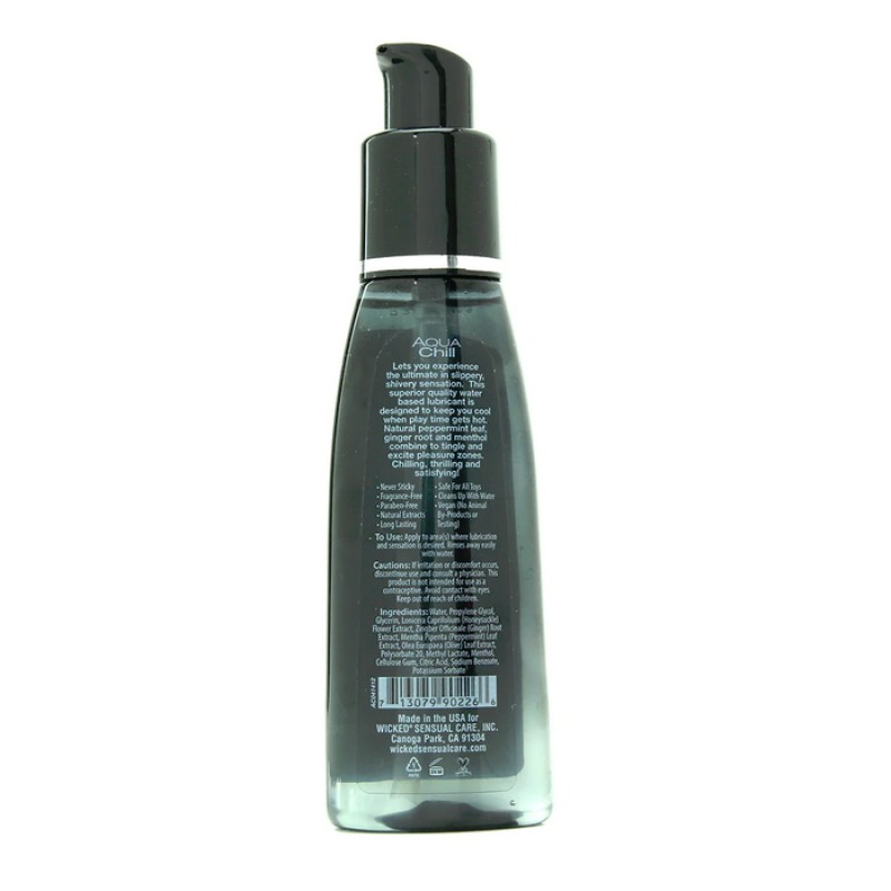 Aqua Chill Cooling Water Based Lube in 2oz/60mL